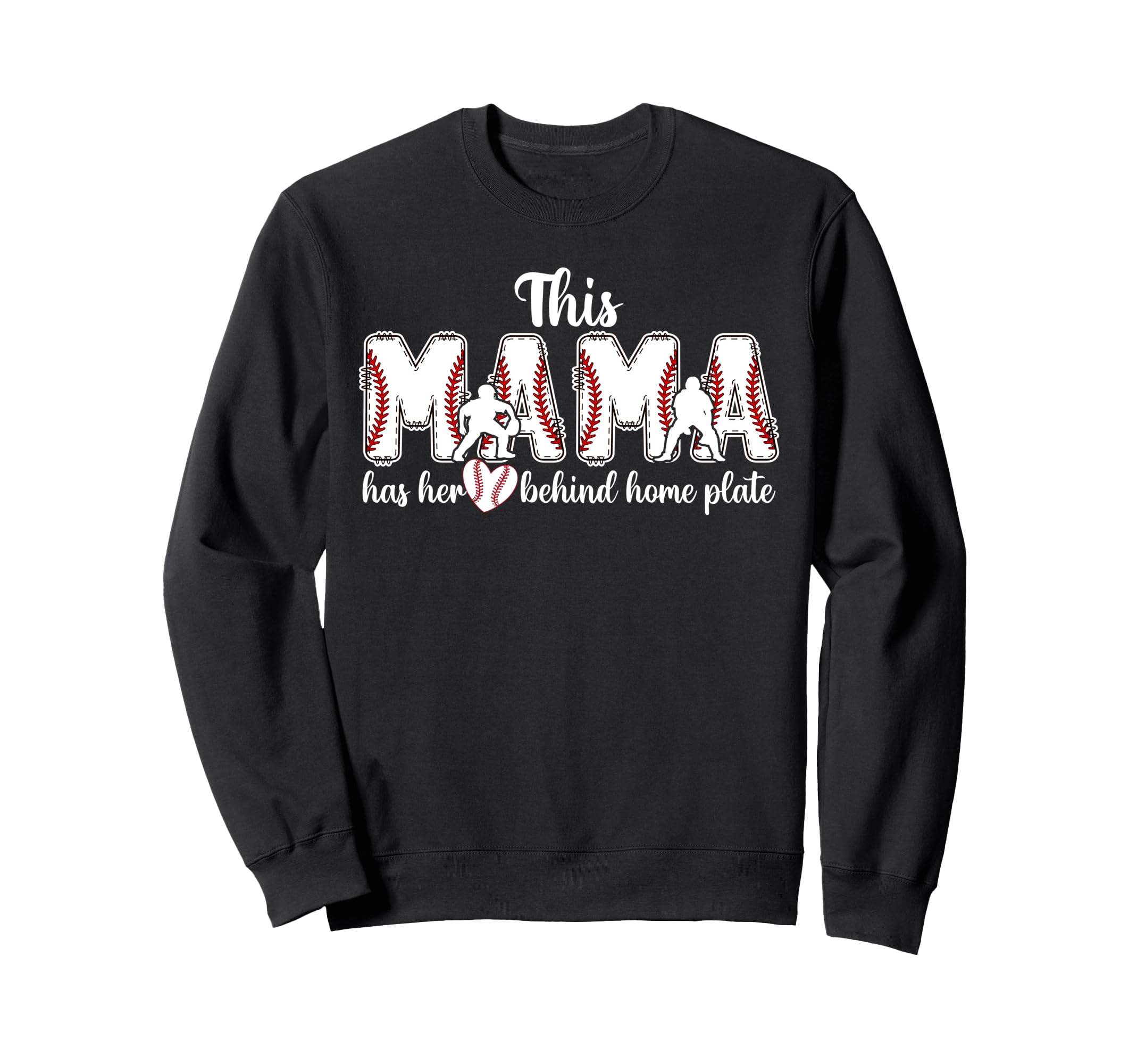 Proud Baseball Catcher Mama Sweatshirt - Casual Everyday Wear for Adults - T-Shirt, Sweatshirt, Hoodie