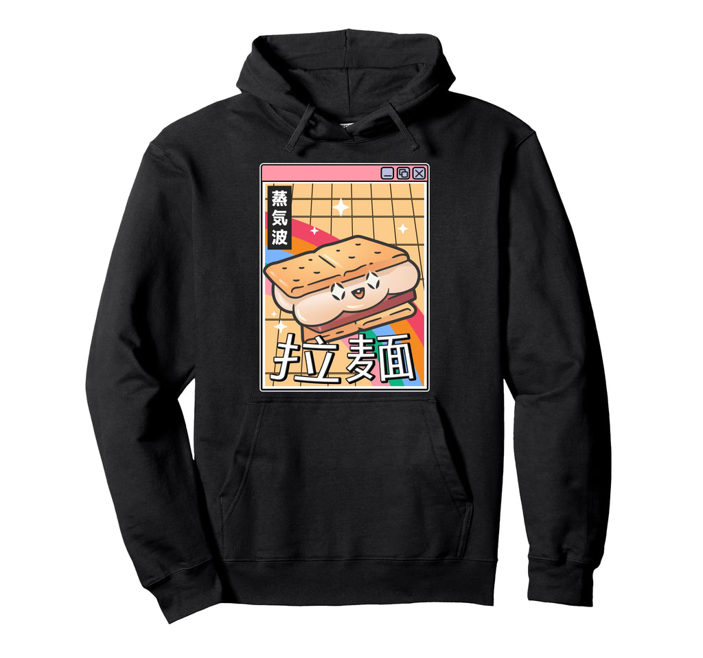 Japanese Smore Kawaii Grid Vaporwave Hoodie - Custom Art Print for Adults - T-Shirt, Sweatshirt, Hoodie