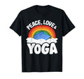 Peace Love Yoga Mat Rainbow Hippie T-Shirt - Casual Everyday Wear Unisex - T-Shirt, Sweatshirt, Hoodie