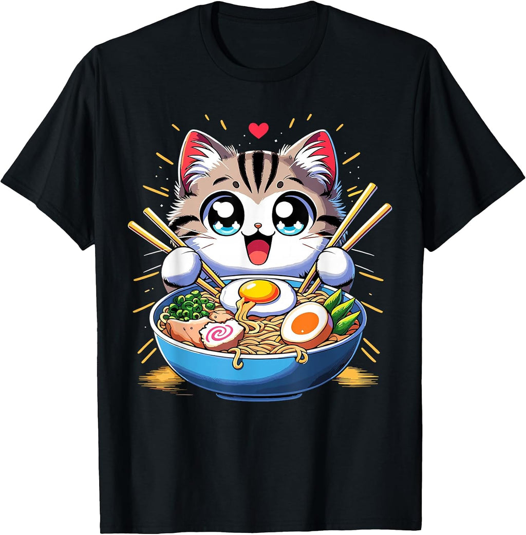 Cute Anime Kawaii Cat - Adult & Kids T-Shirts, Sweatshirts & Hoodies apparel design preview 1
