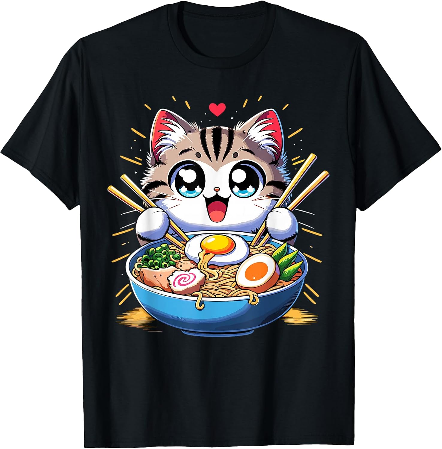Cute Anime Kawaii Cat - Adult & Kids T-Shirts, Sweatshirts & Hoodies apparel design preview 1