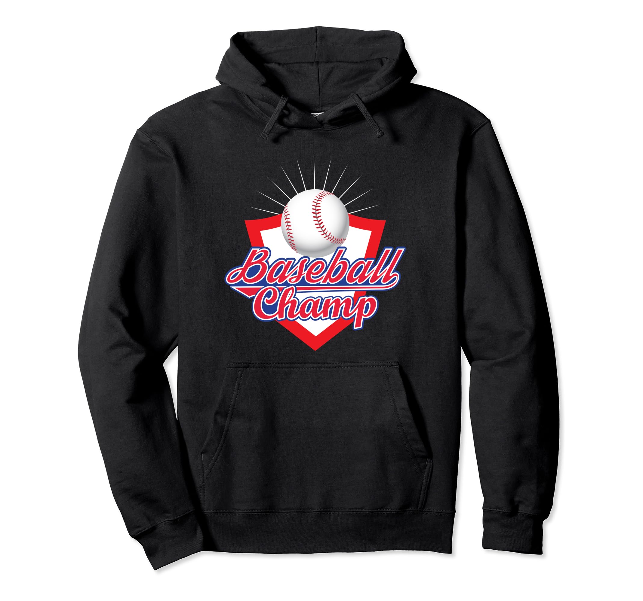Baseball Champ Baseball Player Baseball Hoodie - Trendy Graphic Unisex - T-Shirt, Sweatshirt, Hoodie