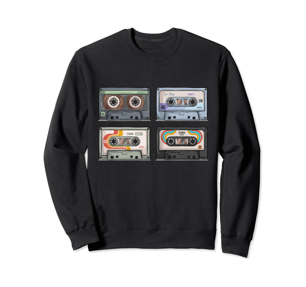 Music Lover Cassette Tape Sweatshirt - Unique Graphic for Adults - T-Shirt, Sweatshirt, Hoodie