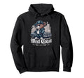 Raised West Coast Hip Hop Teddy Bear Hoodie - Novelty Apparel for Adults - T-Shirt, Sweatshirt, Hoodie