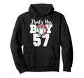 Thats My Baseball 57 Number Mom Hoodie - Casual Everyday Wear for Adults - T-Shirt, Sweatshirt, Hoodie