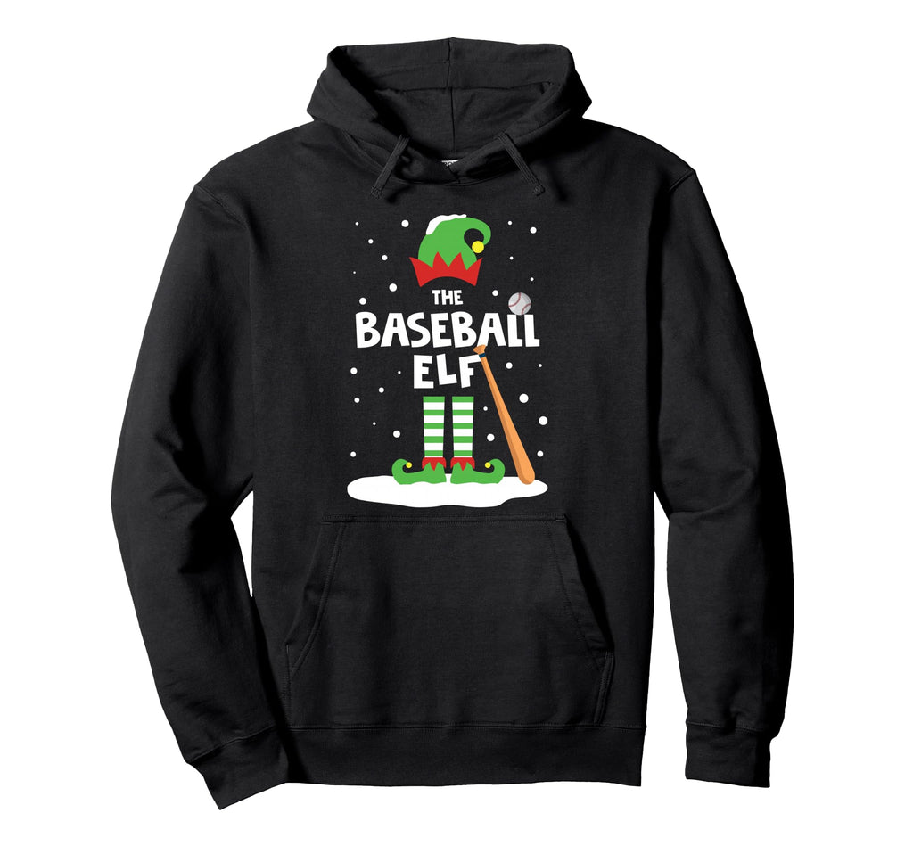 Snowy Baseball Elf Matching Hoodie - Casual Everyday Wear for Adults - T-Shirt, Sweatshirt, Hoodie