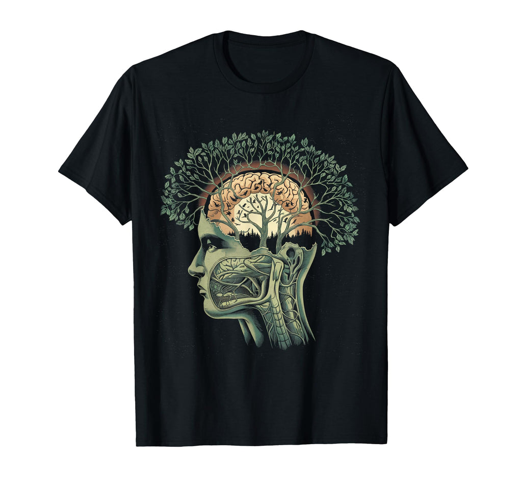Human Tree Nature Funny Artistic Sunset T-Shirt - Aesthetic Graphic Unisex - T-Shirt, Sweatshirt, Hoodie