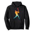 Baseball Player Silhouette Distressed Hoodie - Streetwear Style Men Women - T-Shirt, Sweatshirt, Hoodie