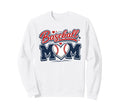 Baseball Mom Baseball Heart Sweatshirt - Minimalist Print for Adults - T-Shirt, Sweatshirt, Hoodie