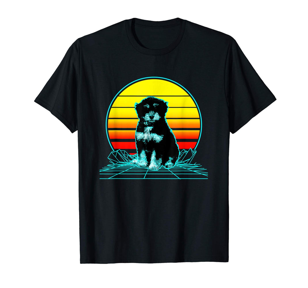 Sunset Aussiedoodle T-Shirt - Fun Novelty Design for Adults - T-Shirt, Sweatshirt, Hoodie