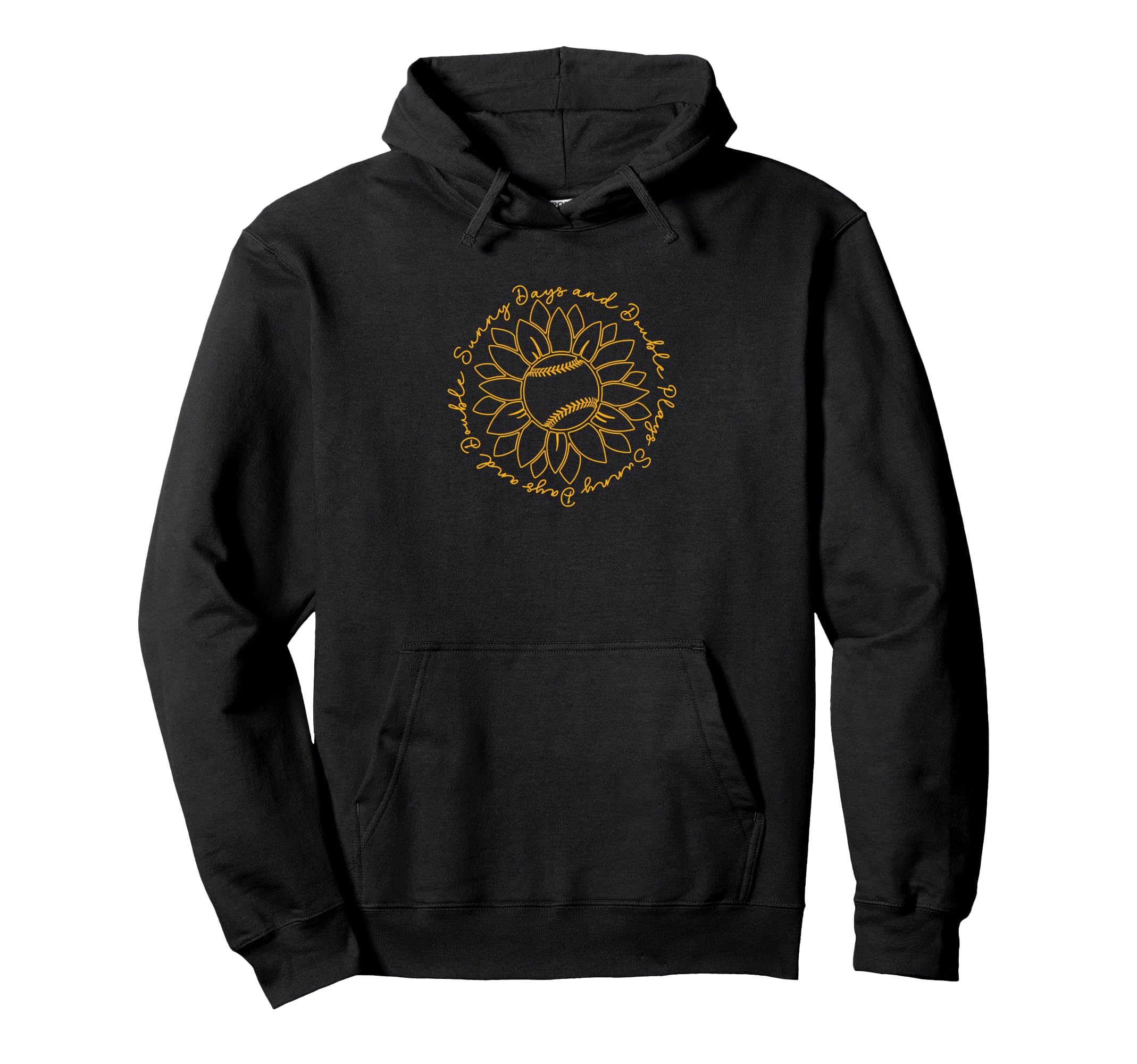 Sunny Days And Double Plays Baseball Hoodie - Fun Novelty Design Unisex - T-Shirt, Sweatshirt, Hoodie