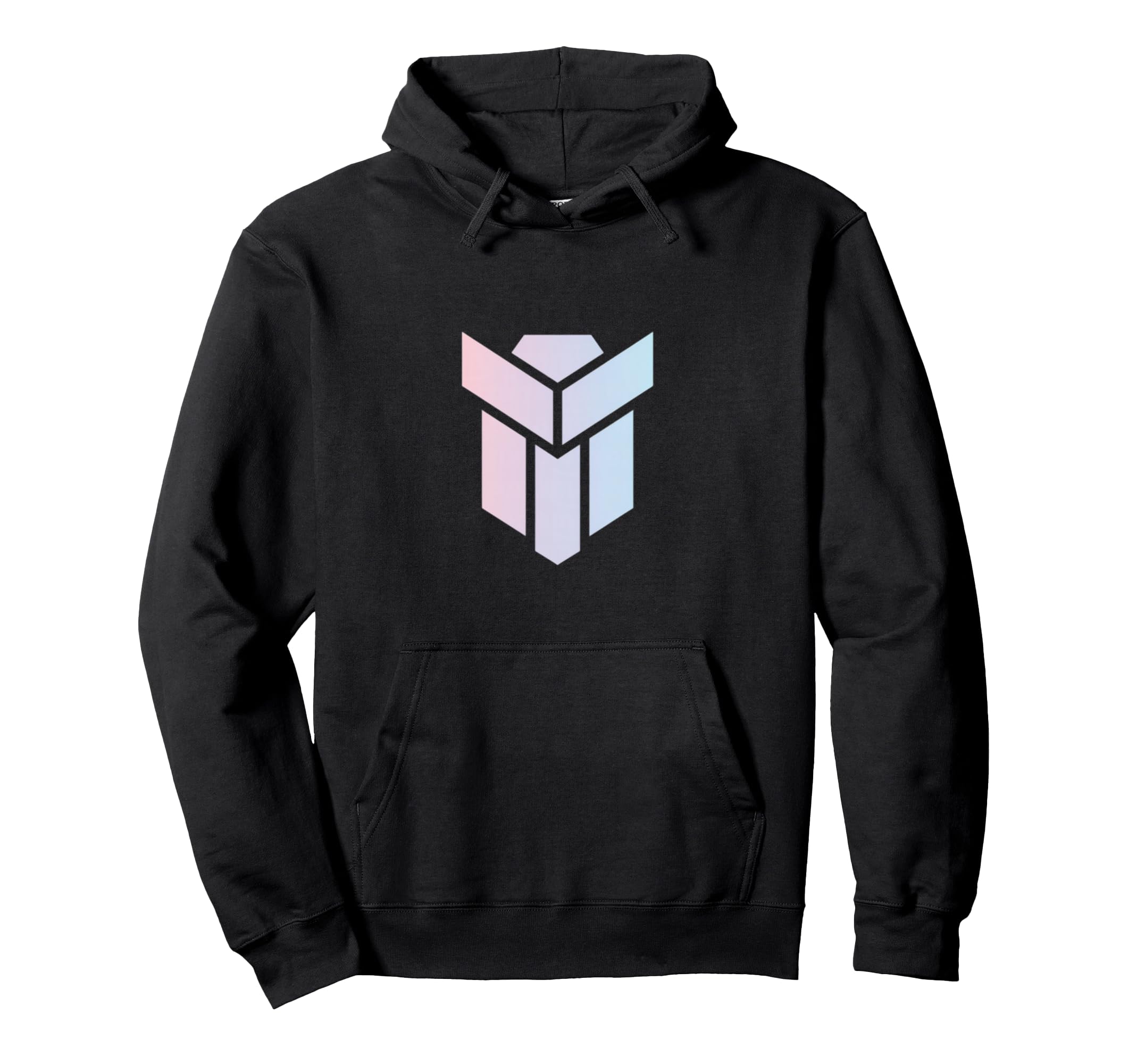 Futuristic Geometric Logo Vaporwave Hoodie - Minimalist Print Men Women - T-Shirt, Sweatshirt, Hoodie
