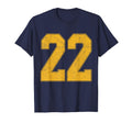 Number 22 Numbered Uniform Sports T-Shirt - Custom Art Print for Adults - T-Shirt, Sweatshirt, Hoodie