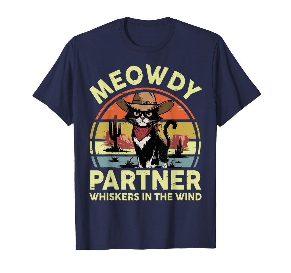Meowdy Partner Funny Black Cat T-Shirt - Aesthetic Graphic Men Women - T-Shirt, Sweatshirt, Hoodie