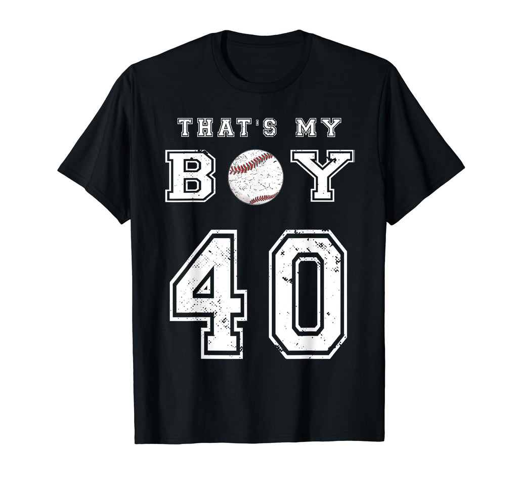 Thats My Baseball 40 Jersey Number T-Shirt - Minimalist Print for Adults - T-Shirt, Sweatshirt, Hoodie