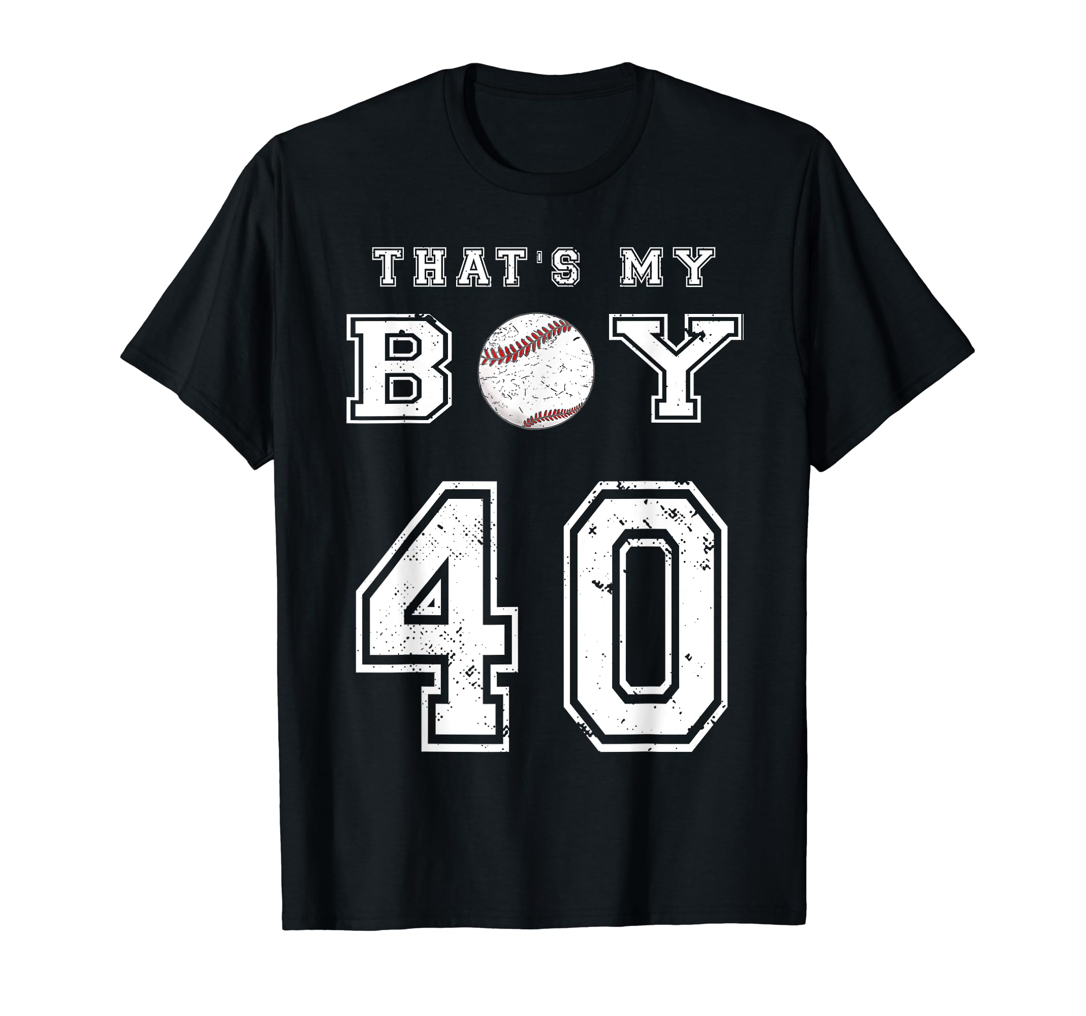 Thats My Baseball 40 Jersey Number T-Shirt - Minimalist Print for Adults - T-Shirt, Sweatshirt, Hoodie
