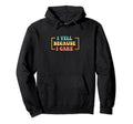 I Yell Because I Care Baseball Hoodie - Minimalist Print for Adults - T-Shirt, Sweatshirt, Hoodie