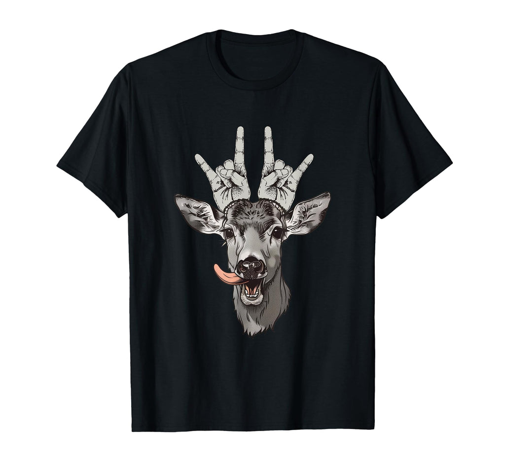 Rock And Roll Deer Festival Party Fun T-Shirt - Graphic Print Unisex - T-Shirt, Sweatshirt, Hoodie
