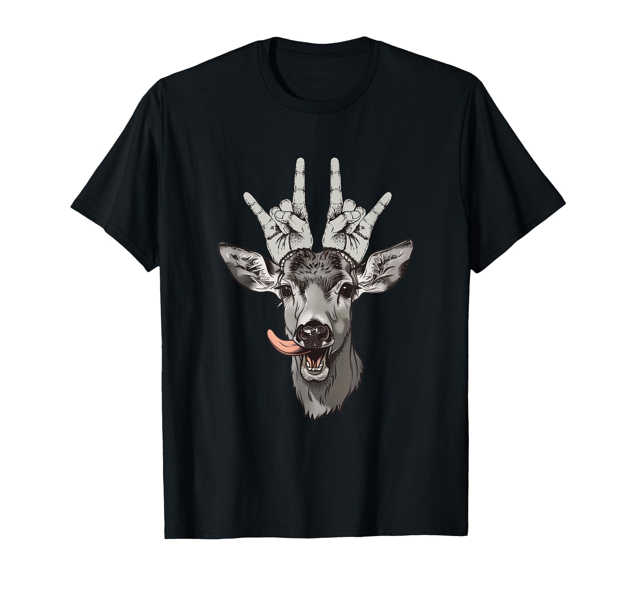 Rock And Roll Deer Festival Party Fun T-Shirt - Graphic Print Unisex - T-Shirt, Sweatshirt, Hoodie