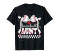 Baseball Aunt Bow Heart Auntie Pride T-Shirt - Novelty Apparel for Adults - T-Shirt, Sweatshirt, Hoodie