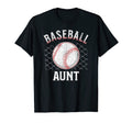 Baseball Aunt Ball Heart Auntie T-Shirt - Minimalist Print Men Women - T-Shirt, Sweatshirt, Hoodie