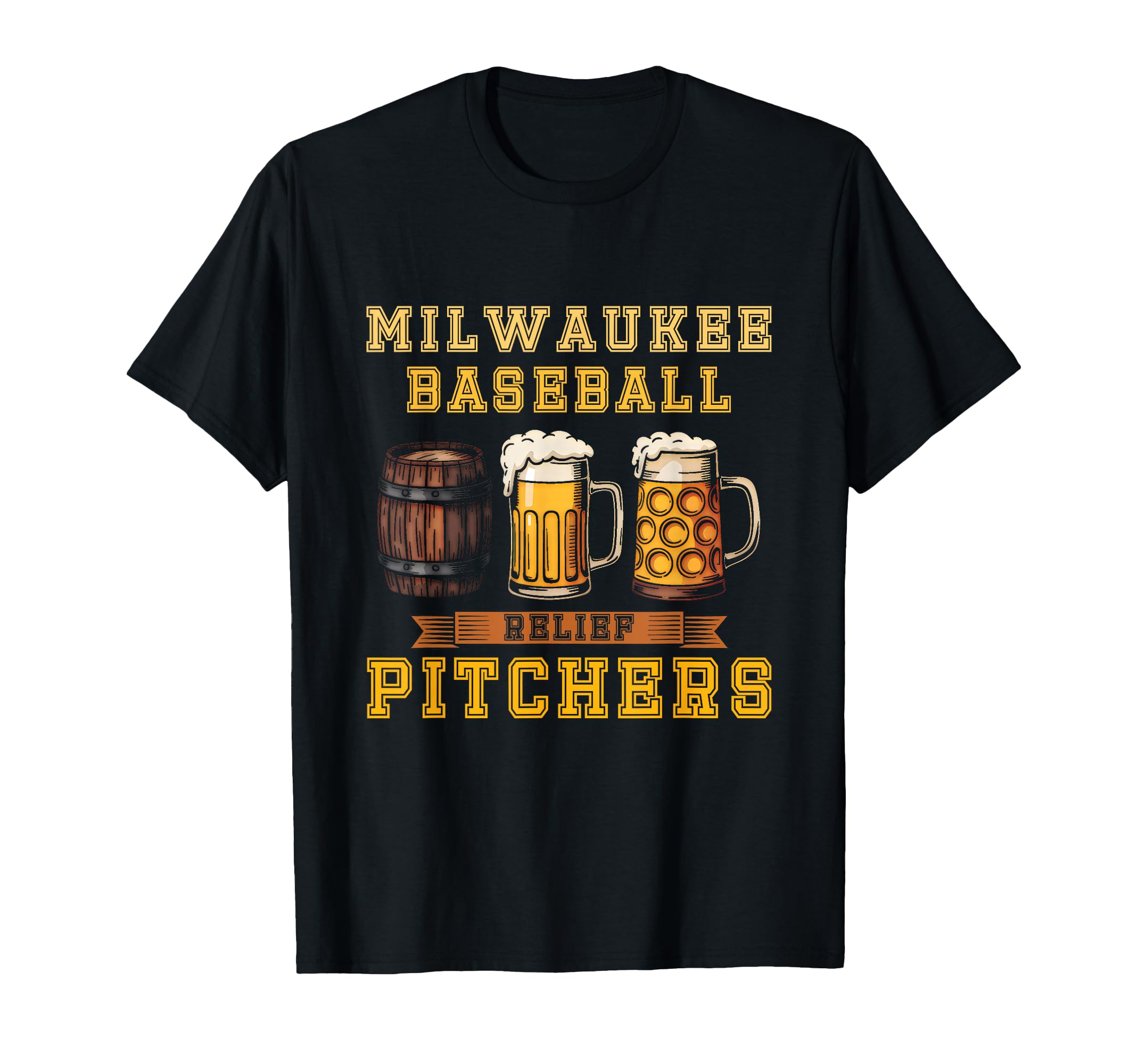 Baseball And Beer Wisconsin Milwaukee T-Shirt - Trendy Graphic Men Women - T-Shirt, Sweatshirt, Hoodie