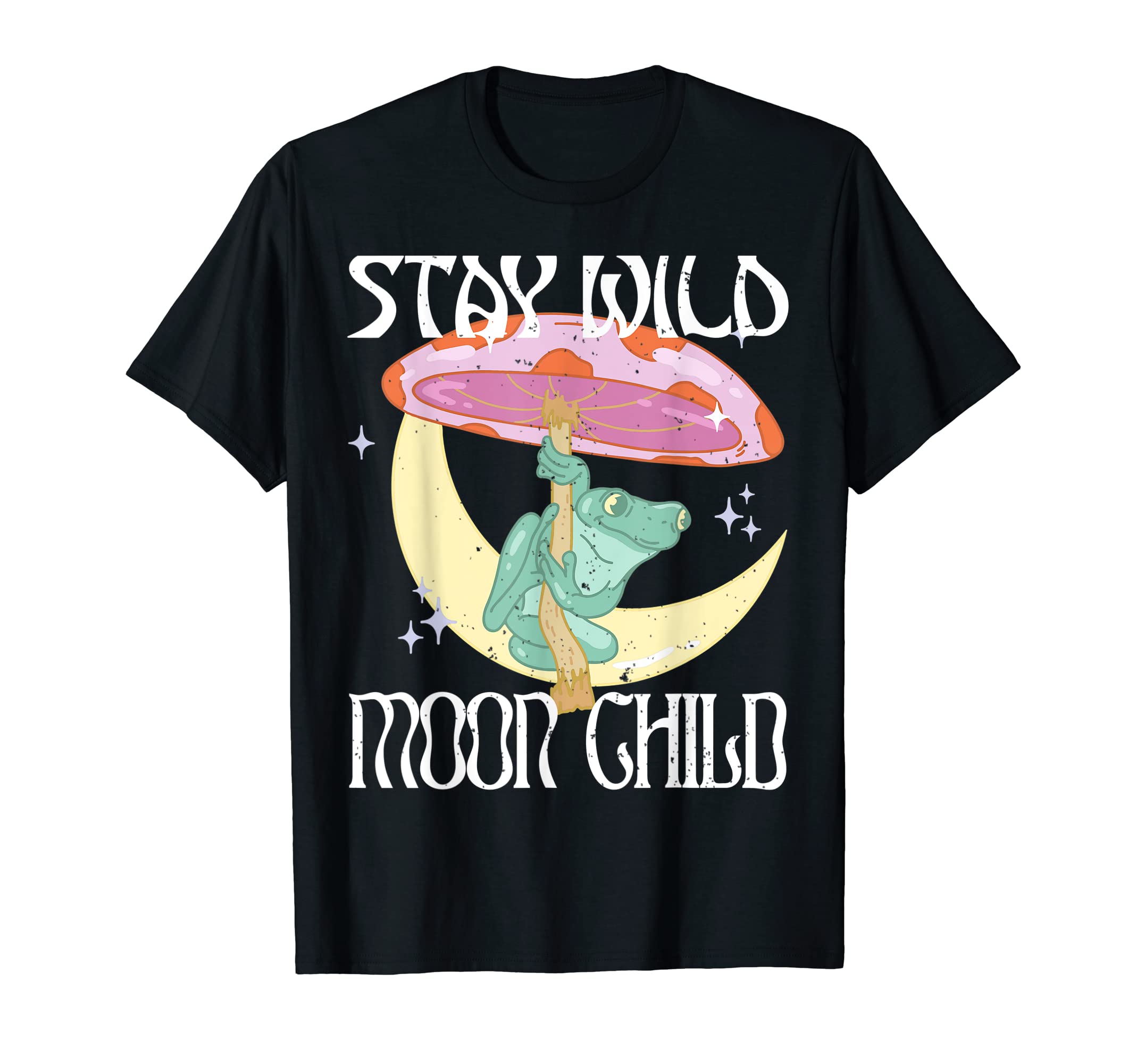 Stay Wild Moon Child Frog Peace Love T-Shirt - Custom Art Print Unisex - T-Shirt, Sweatshirt, Hoodie