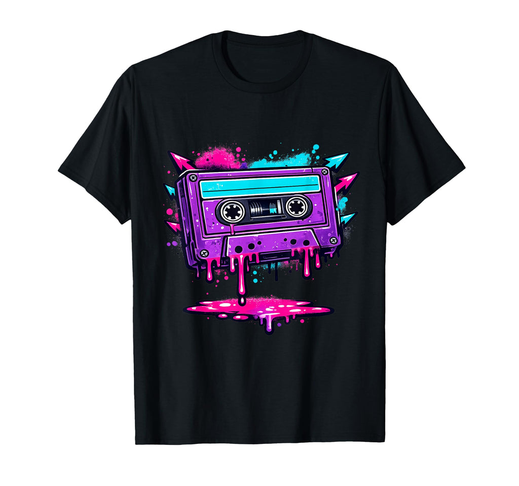 Old School Hip Hop Cassette Graffiti T-Shirt - Minimalist Print Men Women - T-Shirt, Sweatshirt, Hoodie