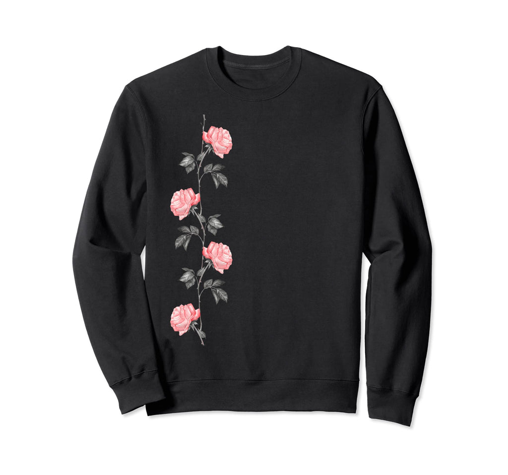 Rose Flower Aesthetic Grunge Rock Sweatshirt - Casual Everyday Wear Unisex - T-Shirt, Sweatshirt, Hoodie