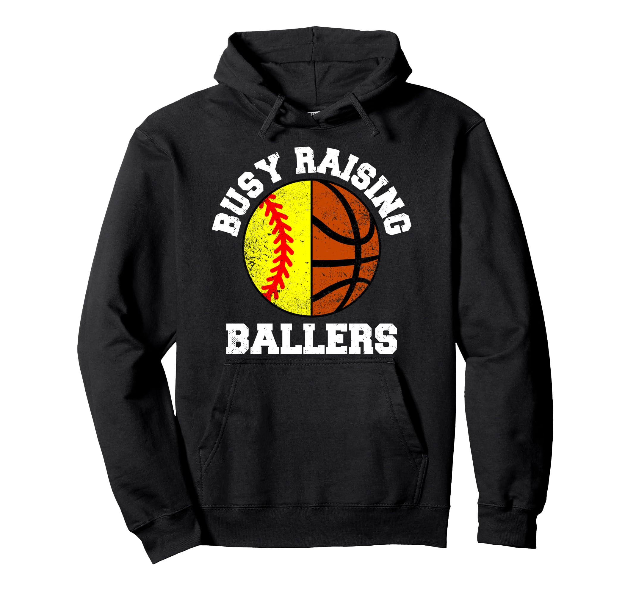 Busy Raising Ballers Funny Hoodie - Casual Everyday Wear for Adults - T-Shirt, Sweatshirt, Hoodie