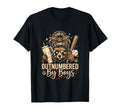 Outnumbered Baseball Mom Messy Bun Bear T-Shirt - Streetwear Style Unisex - T-Shirt, Sweatshirt, Hoodie
