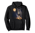 90S Zebra Howling Moon Y2K Aesthetic Hoodie - Fun Novelty Design Unisex - T-Shirt, Sweatshirt, Hoodie