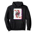 Vaporwave Checkers Glitch Poker Playing Hoodie - Custom Art Print Unisex - T-Shirt, Sweatshirt, Hoodie