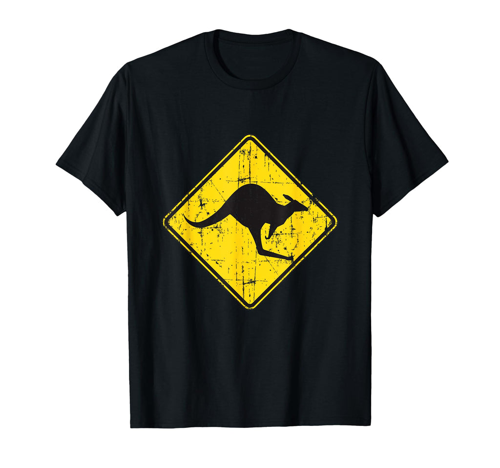 Kangaroo Crossing Street Sign Funny T-Shirt - Graphic Print Men Women - T-Shirt, Sweatshirt, Hoodie