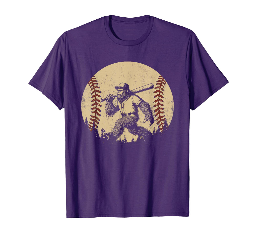 Funny Sasquatch Baseball Bigfoot T-Shirt - Custom Art Print Men Women - T-Shirt, Sweatshirt, Hoodie