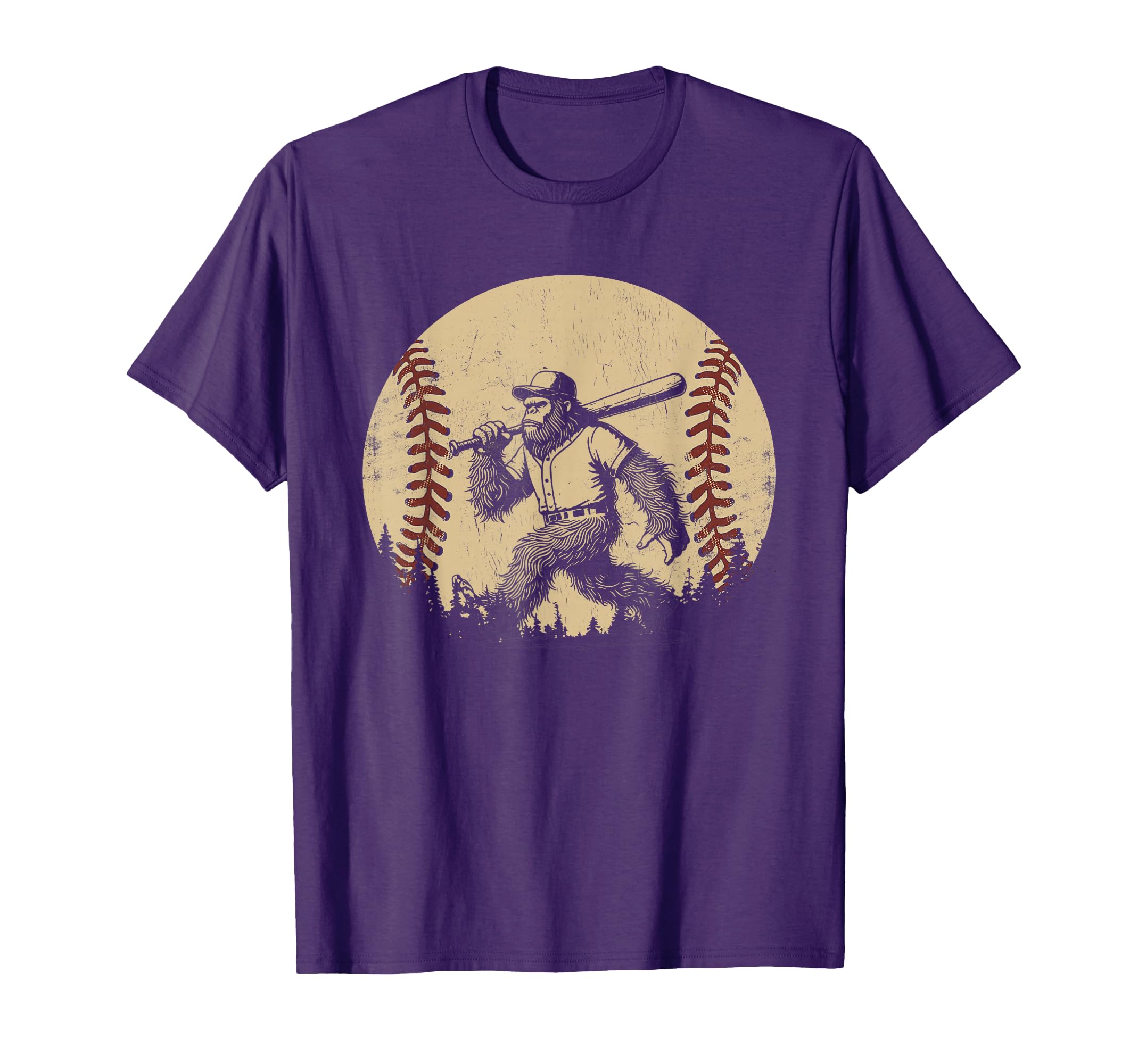 Funny Sasquatch Baseball Bigfoot T-Shirt - Custom Art Print Men Women - T-Shirt, Sweatshirt, Hoodie