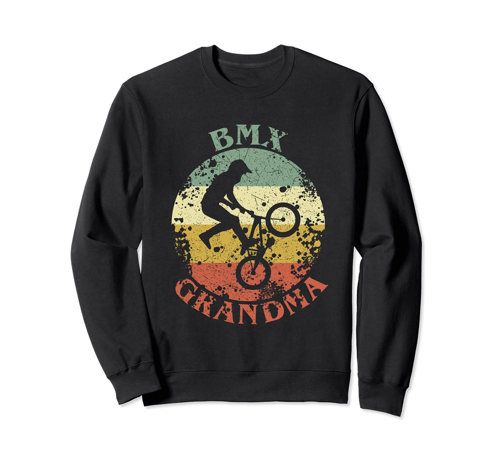 Bmx Grandma Distressed Bmx Rider Sweatshirt - Custom Art Print Men Women - T-Shirt, Sweatshirt, Hoodie