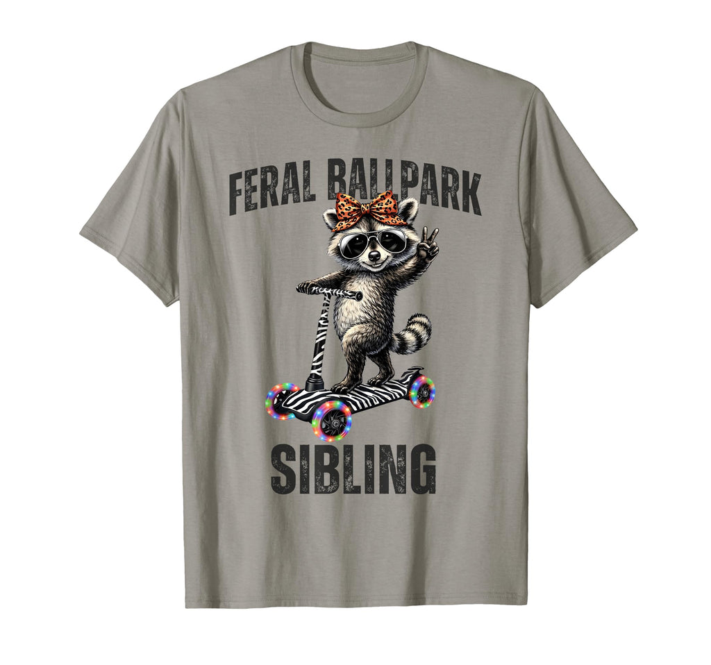 Raccoon And Scooter Feral Ballpark T-Shirt - Custom Art Print for Adults - T-Shirt, Sweatshirt, Hoodie