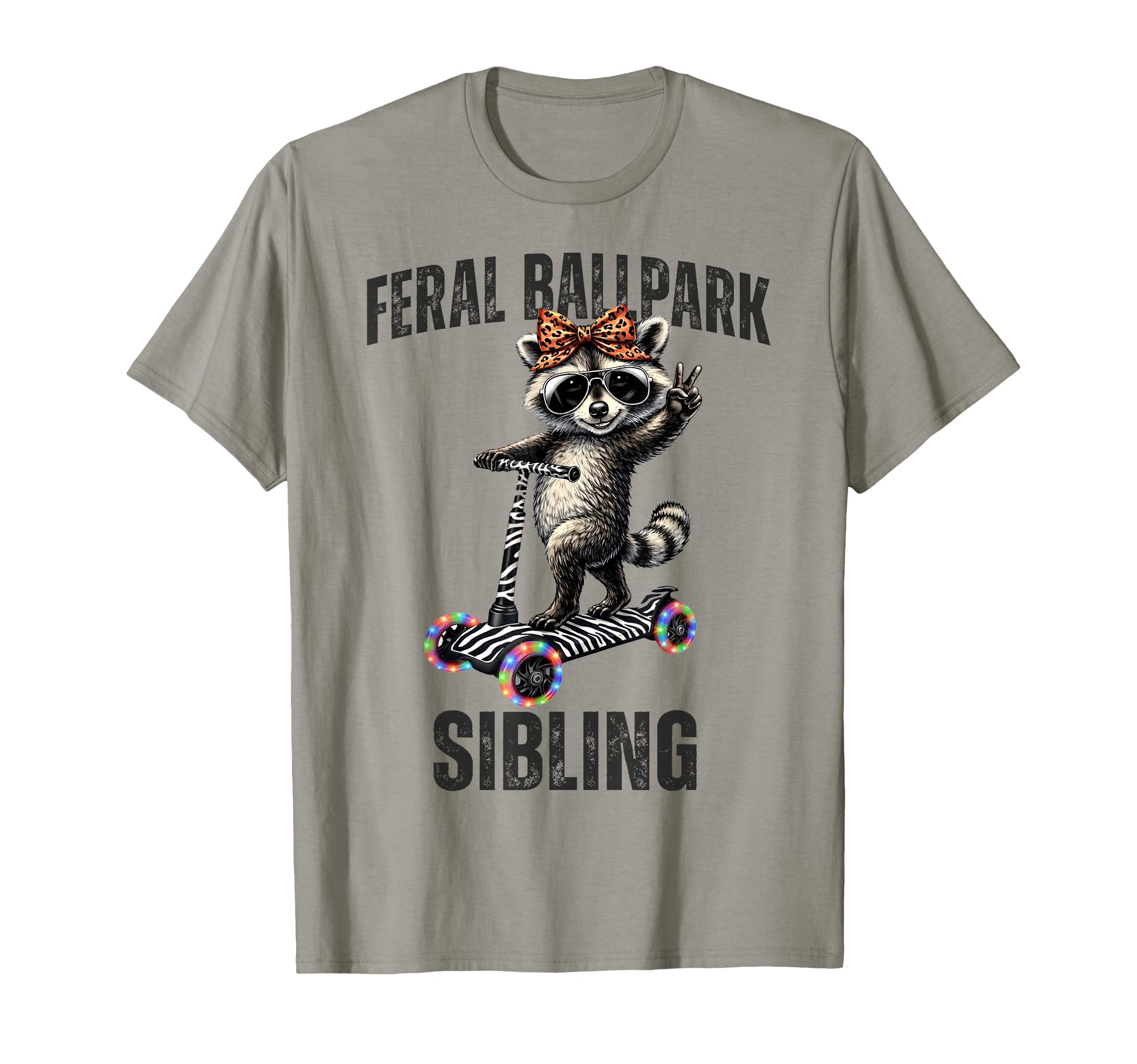 Raccoon And Scooter Feral Ballpark T-Shirt - Custom Art Print for Adults - T-Shirt, Sweatshirt, Hoodie