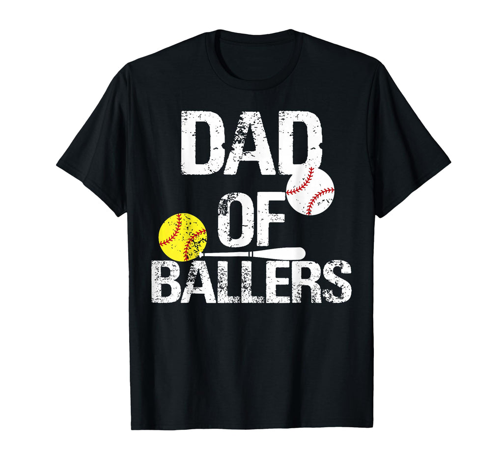 Dad Ballers Funny Dad Baseball And T-Shirt - Custom Art Print Men Women - T-Shirt, Sweatshirt, Hoodie