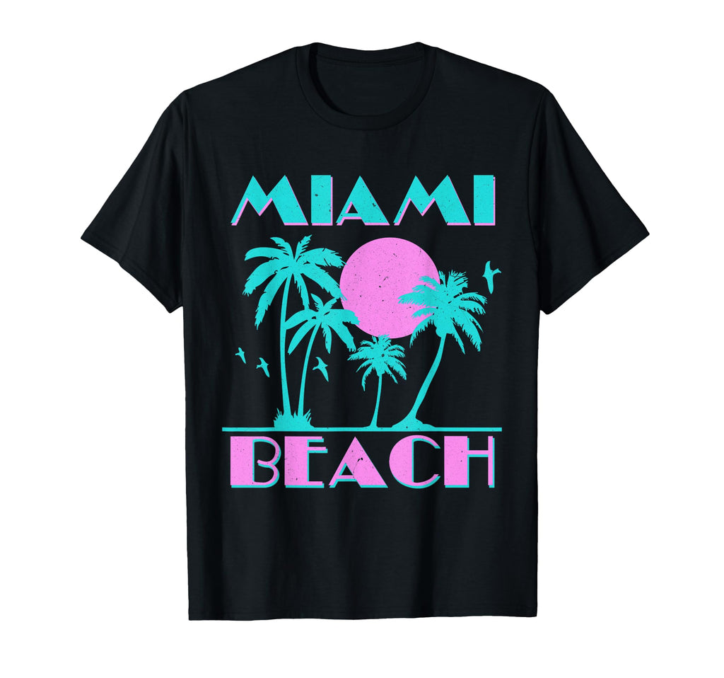 Miami Beach 70S 80S T-Shirt - Unique Graphic for Adults - T-Shirt, Sweatshirt, Hoodie