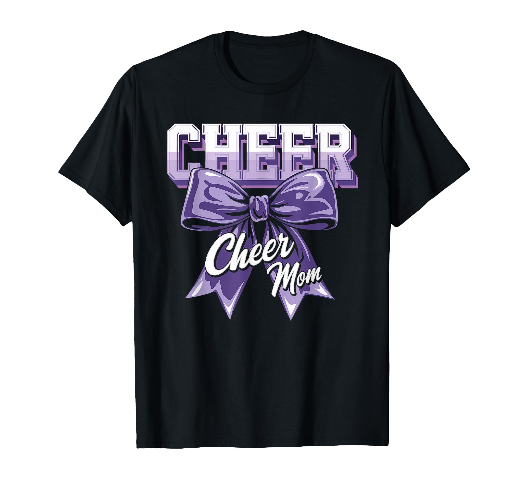 Cheer Mom Mother Bow Cheerleader Game T-Shirt - Trendy Graphic Men Women - T-Shirt, Sweatshirt, Hoodie