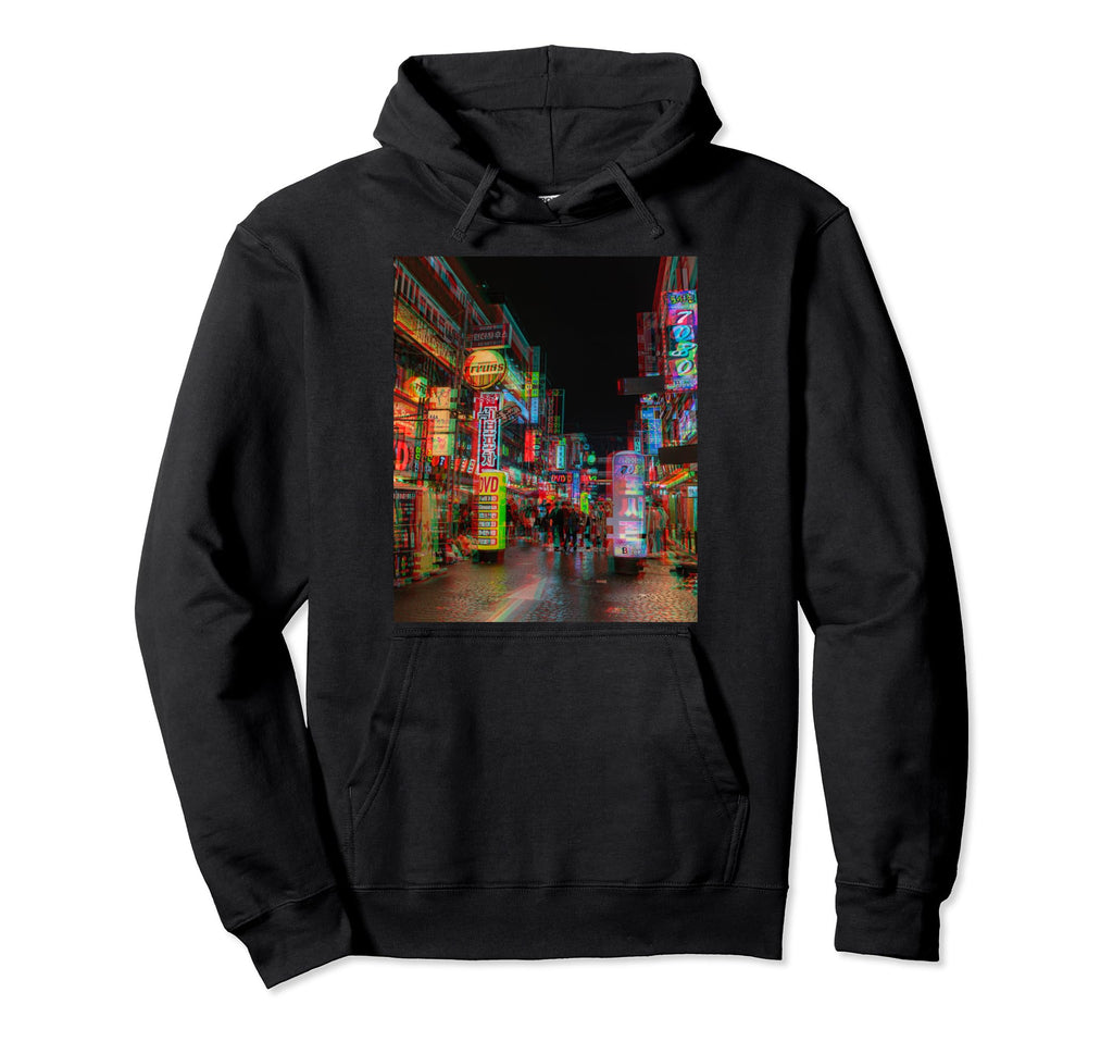 Vaporwave Glitch Aesthetic Japan Hoodie - Casual Everyday Wear for Adults - T-Shirt, Sweatshirt, Hoodie