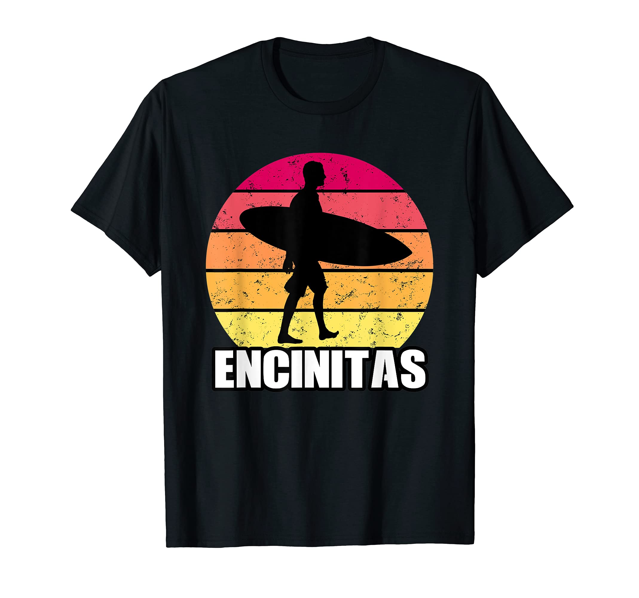 Encinitas Surfing California Surfer Surf T-Shirt - Graphic Print Unisex - T-Shirt, Sweatshirt, Hoodie