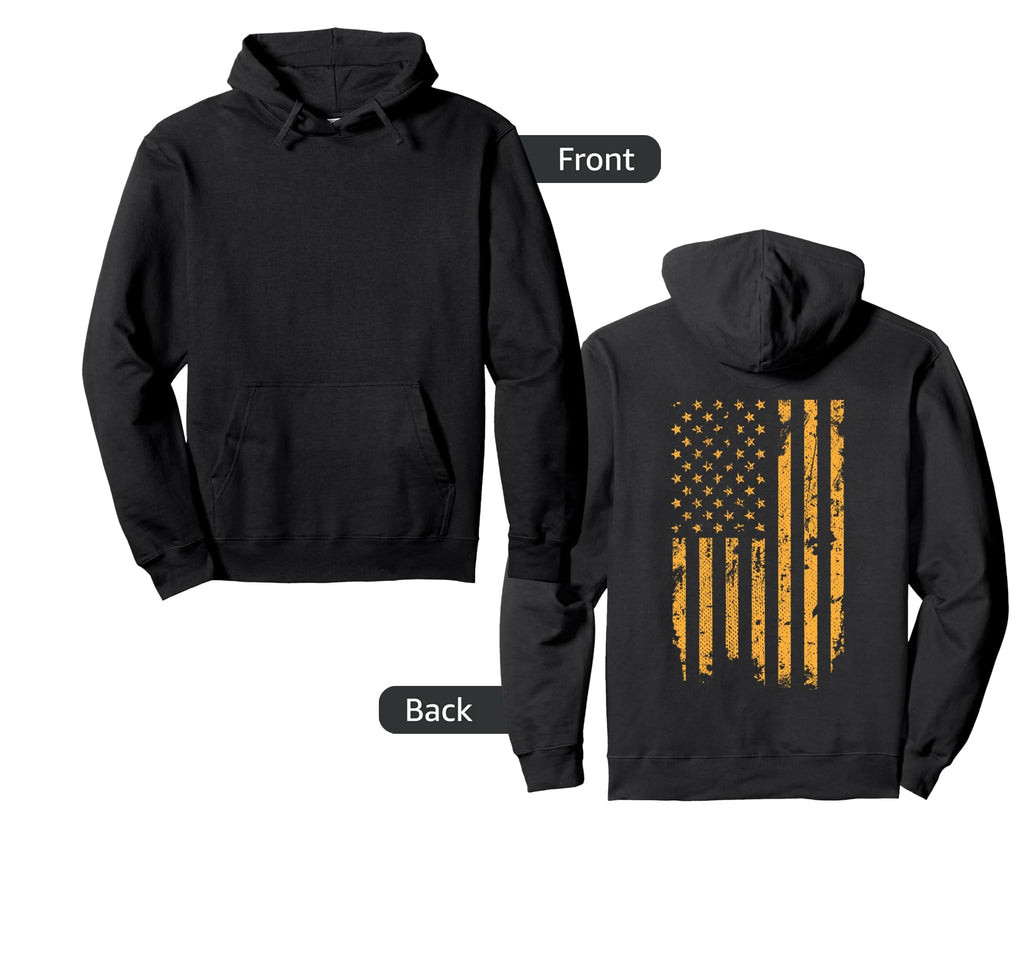 Distressed American Flag Hoodie - Streetwear Style Unisex - T-Shirt, Sweatshirt, Hoodie