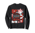 Softball Batter Batter Swing Boho Sweatshirt - Unique Graphic Unisex - T-Shirt, Sweatshirt, Hoodie