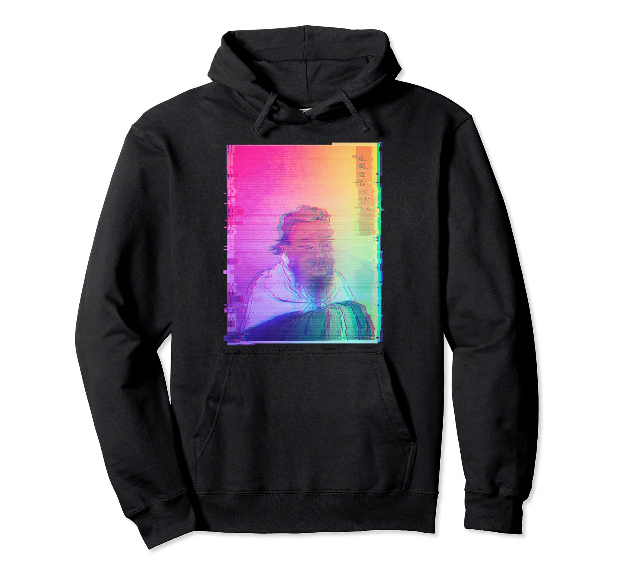 Trippy Glitch Aesthetic Vaporwave Hoodie - Aesthetic Graphic for Adults - T-Shirt, Sweatshirt, Hoodie