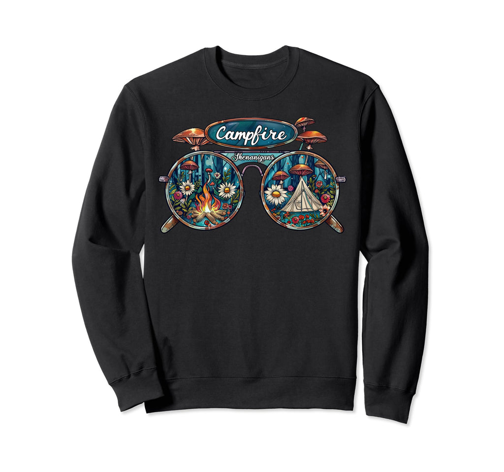 Campfire Shenanigans Boho Hippie Sweatshirt - Aesthetic Graphic Unisex - T-Shirt, Sweatshirt, Hoodie