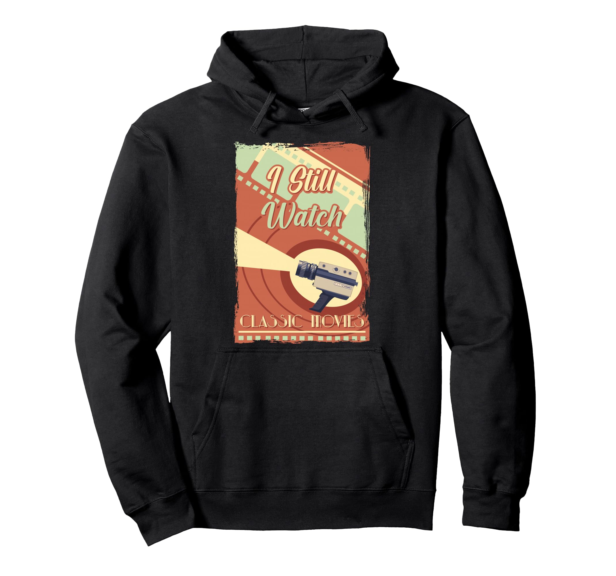 Camera I Still Watch Movies Antique Hoodie - Minimalist Print Men Women - T-Shirt, Sweatshirt, Hoodie