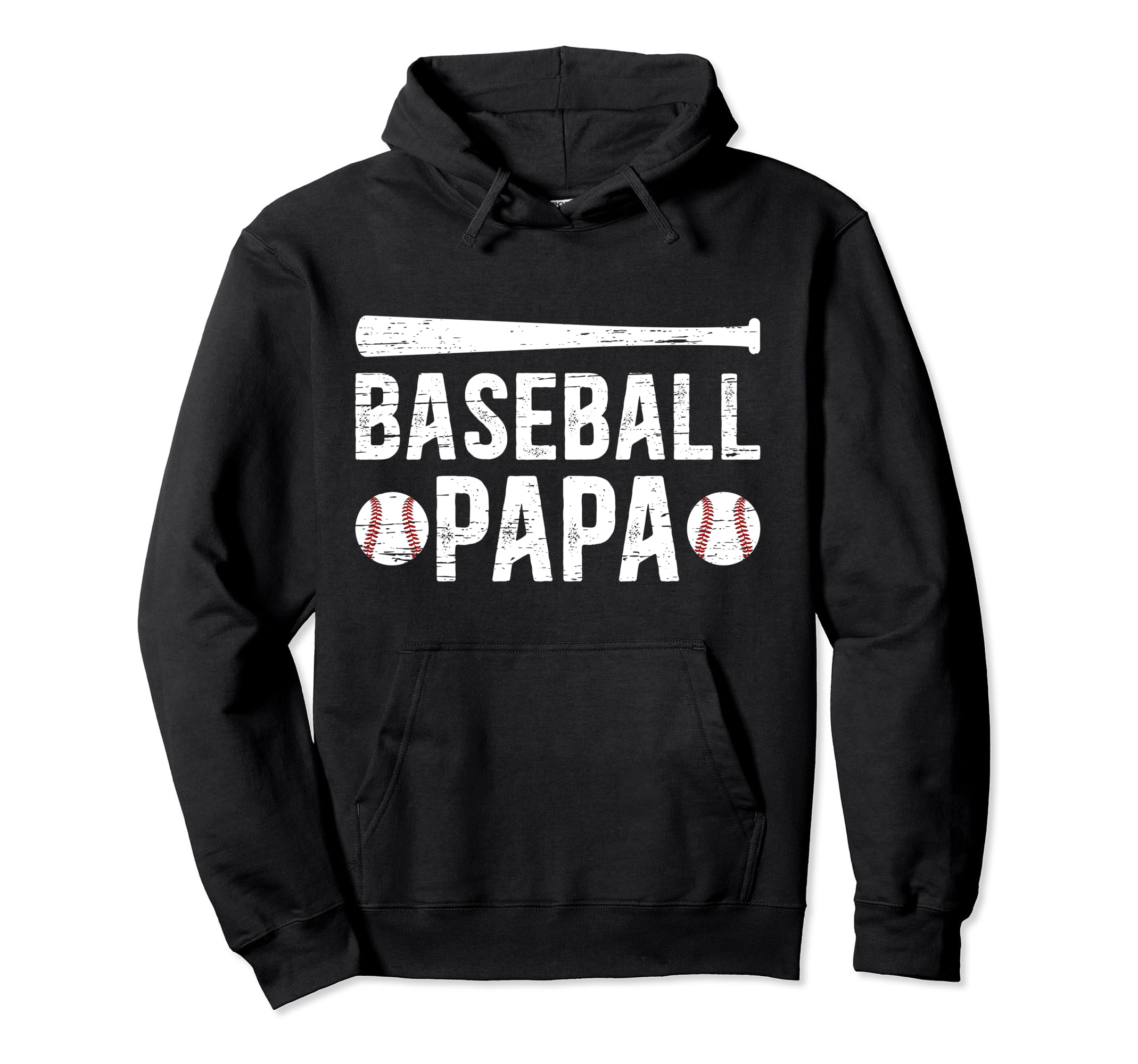 Baseball Papa Proud Grandpa Papa Hoodie - Novelty Apparel for Adults - T-Shirt, Sweatshirt, Hoodie